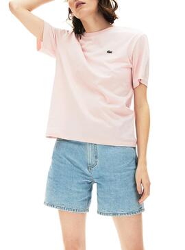 T-Shirt Lacoste Oversized Rosa für Damen