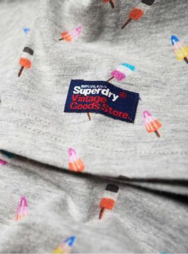 T-Shirt Superdry Vintage Logo Grau für Herren