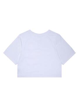 T-Shirt Levis Cropped Weiss für Mädchen