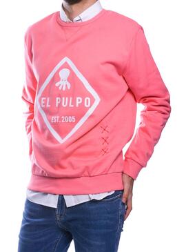 Sweatshirt El Pulpo Rombo Logo Coral für Herren