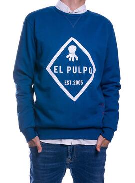 Sweatshirt El Pulpo Rombo Logo Blau für Herren