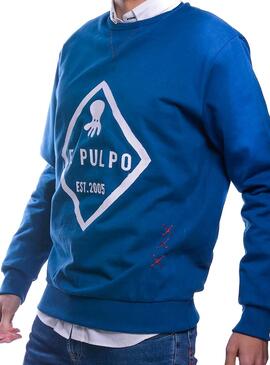 Sweatshirt El Pulpo Rombo Logo Blau für Herren