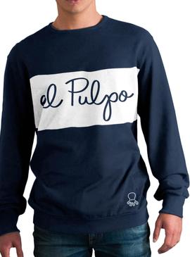 Sweatshirt El Pulpo Panel Marine Blau für Herren