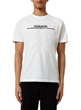 T-Shirt Napapijri Sastia Weiss für Herren