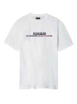 T-Shirt Napapijri Sastia Weiss für Herren