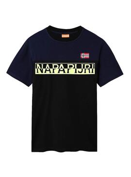 T-Shirt Napapijri Saras Schwarz für Herren