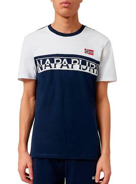 T-Shirt Napapijr Saras Blau für Herren