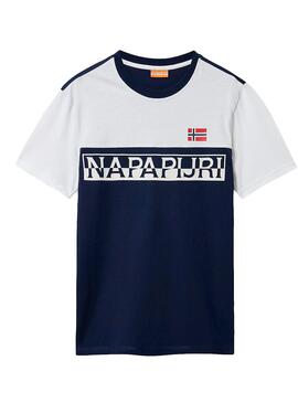 T-Shirt Napapijr Saras Blau für Herren