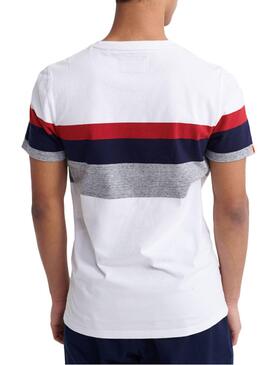 T-Shirt Superdry Classic Stripe Weiss Herren