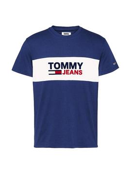 T-Shirt Tommy Jeans Pieced Blau für Herren