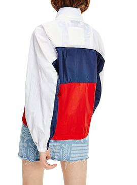 Parka Tommy Jeans Colorblock für Damen