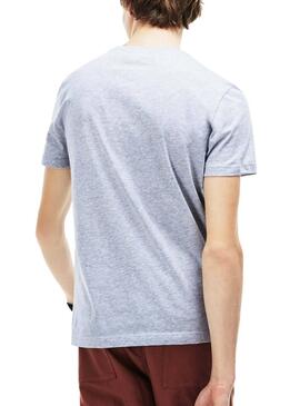 T-Shirt Lacoste Circular Grau für Herren