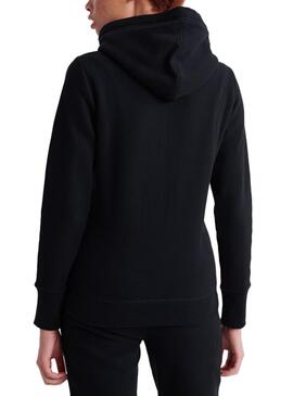 Sweatshirt Superdry Track Ziphood Schwarz Damen