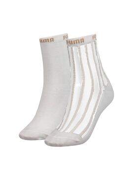 Socken Puma 2 Pack Weiß Damen
