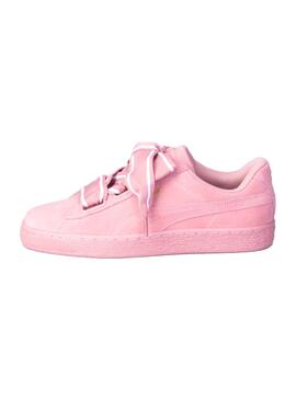 Sneaker Puma Suede Heart Satin II Rosa