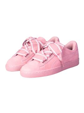 Sneaker Puma Suede Heart Satin II Rosa