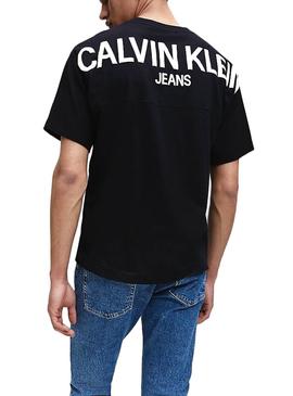 Sweatshirt Calvin Klein Jeans Zurück Logo Schwarz Herren
