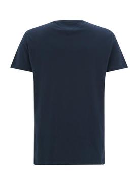 T-Shirt Tommy Jeans Box Logo Marine Blau für Herren