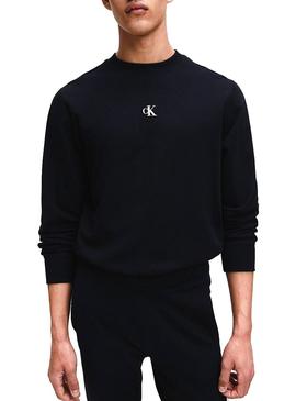 Sweatshirt Calvin Klein Puff Print Schwarz für Herren