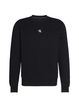 Sweatshirt Calvin Klein Puff Print Schwarz für Herren