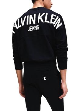 Sweatshirt Calvin Klein Puff Print Schwarz für Herren