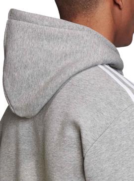 Sweatshirt Adidas 3 Stripes Half Zip Grau