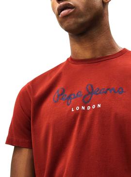 T-Shirt Pepe Jeans Eggo Bordeaux für Herren