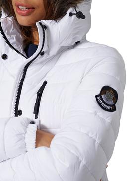 Mantel Superdry Gepolstert Super Fuji Weiss Damen