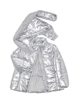 Jacke Mayoral Metallic Silber Polsterung Mädchen