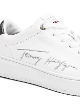 Sneaker Tommy Hilfiger Unterschrift Weiss Damen