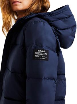 Mantel Ecoalf Marangu Gepolstert Marine Blau für Damen