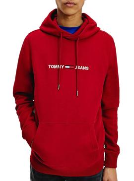 Sweatshirt Tommy Jeans Hoodie Rot für Herren