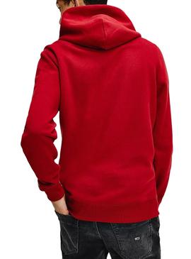 Sweatshirt Tommy Jeans Hoodie Rot für Herren