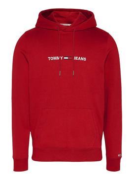 Sweatshirt Tommy Jeans Hoodie Rot für Herren