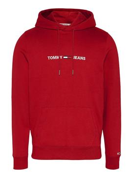 Sweatshirt Tommy Jeans Hoodie Rot für Herren