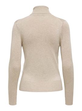 Pullover Only Venice Rollkragenbeige für Damen