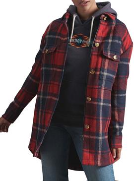 Hemd Superdry Heritage Kariert Rot für Damen