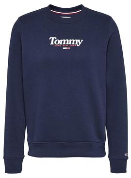 Sweatshirt Tommy Jeans Essential Marinen Blau Damen