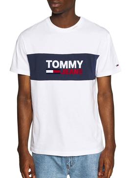 T-Shirt Tommy Jeans Pieced Weiss für Herren