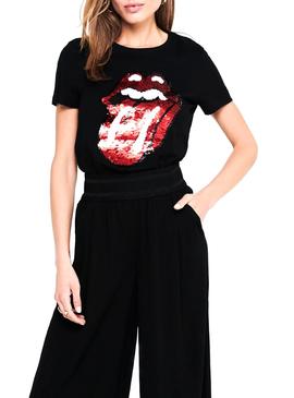 T-Shirt Only Rolling Stones Schwarz für Damen