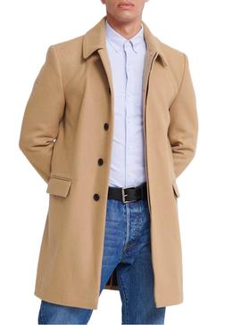 Mantel Superdry Woll Camel für Herren