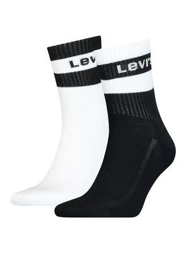 Socken Levis Sport Logo Schwarz Herren und Damen