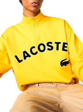 Sweatshirt Lacoste Mock Gelb für Herren