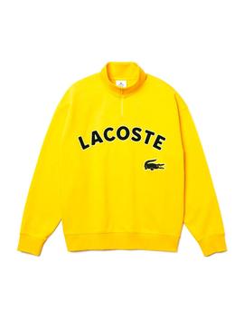 Sweatshirt Lacoste Mock Gelb für Herren