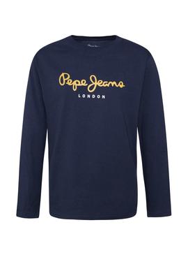 T-Shirt Pepe Jeans New Herman Blau für Junge