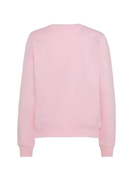Sweatshirt Tommy Jeans Essential Logo Pinke Damen