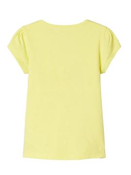 T-Shirt Name It Hapina Gelb für Mädchen