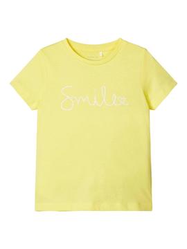 T-Shirt Name It Hallu Gelb für Mädchen