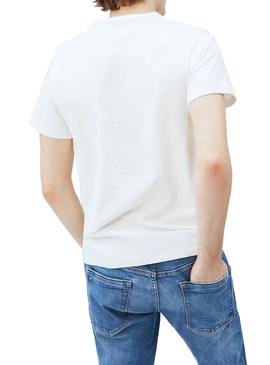 T-Shirt Pepe Jeans Casst Weiss für Herren