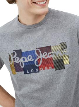 T-Shirt Pepe Jeans Casst Grau für Herren